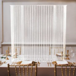 40"x40" Heavy Duty Acrylic Rectangular Centerpiece Stand With Pre-chained Hanging Crystal Beads, Clear Tabletop Or Floor Standing Flower Pedestal Stand With 10mm Thick Plexiglass Plate 17 40"x40" Heavy Duty Acrylic Rectangular Centerpiece Stand With Pre-chained Hanging Crystal Beads, Clear Tabletop Or Floor Standing Flower Pedestal Stand With 10mm Thick Plexiglass Plate -Home Decor Promotional Store PROP STND 4040B CLR 02