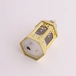 6 Pack Gold Vintage Mini Lantern With Flickering LED Tealight Candles, Moroccan Style Battery Operated Warm White Candle Lantern Lamp Centerpieces - 3.5" -Home Decor Promotional Store Pack Gold Vintage Mini Lantern with Flickering LED Tealight Candles 9