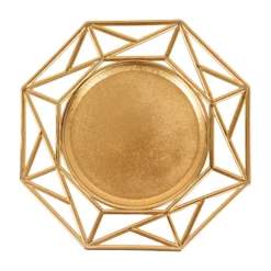6 Pack Metallic Gold Octagon Acrylic Plastic Serving Plates, 13" Decorative Charger Plates With Hollow Geometric Rim 14 6 Pack Metallic Gold Octagon Acrylic Plastic Serving Plates, 13" Decorative Charger Plates With Hollow Geometric Rim -Home Decor Promotional Store Pack Metallic Gold Octagon Acrylic Plastic Charger Plates 3