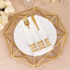 6 Pack Metallic Gold Octagon Acrylic Plastic Serving Plates, 13" Decorative Charger Plates With Hollow Geometric Rim 18 6 Pack Metallic Gold Octagon Acrylic Plastic Serving Plates, 13" Decorative Charger Plates With Hollow Geometric Rim -Home Decor Promotional Store Pack Metallic Gold Octagon Acrylic Plastic Charger Plates 7