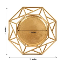 6 Pack Metallic Gold Octagon Acrylic Plastic Serving Plates, 13" Decorative Charger Plates With Hollow Geometric Rim 23 6 Pack Metallic Gold Octagon Acrylic Plastic Serving Plates, 13" Decorative Charger Plates With Hollow Geometric Rim -Home Decor Promotional Store Pack Metallic Gold Octagon Acrylic Plastic Serving Plates 12