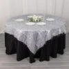 72" Metallic Fringe Shag Tinsel Square Polyester Table Overlay