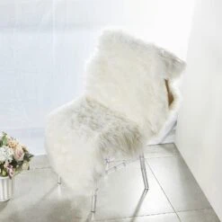 6ftx2ft White Ultra Soft Faux Sheepskin Rug Runner, Fluffy Area Rug Shag Carpet -Home Decor Promotional Store RUN FUR 01 WHT D01