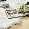6ftx2ft White Ultra Soft Faux Sheepskin Rug Runner, Fluffy Area Rug Shag Carpet