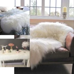 6ftx2ft White Ultra Soft Faux Sheepskin Rug Runner, Fluffy Area Rug Shag Carpet -Home Decor Promotional Store RUN FUR 01 WHT EBC2