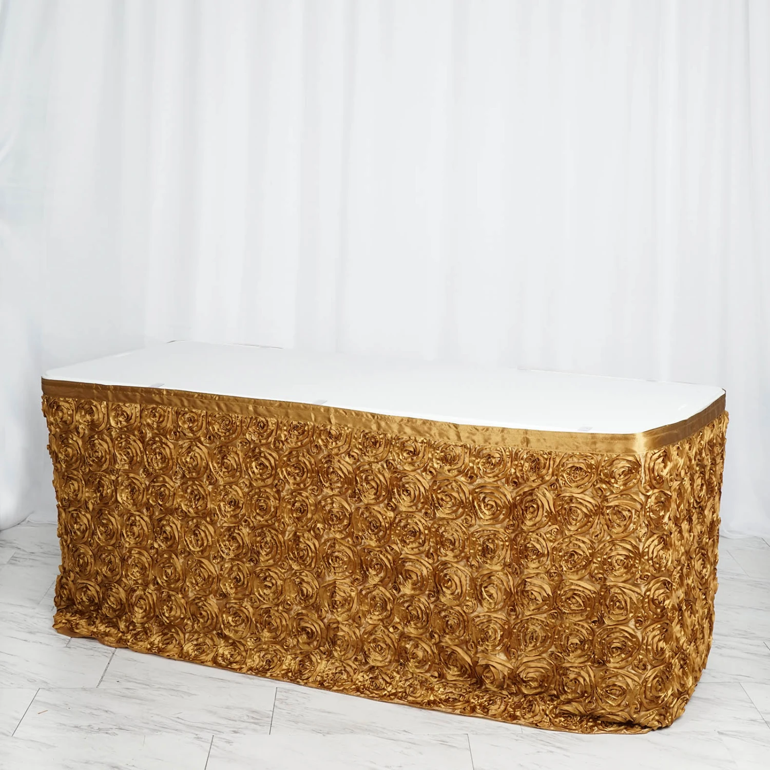 21FT Rosette Table Skirt 17 21FT Rosette Table Skirt - Image 17