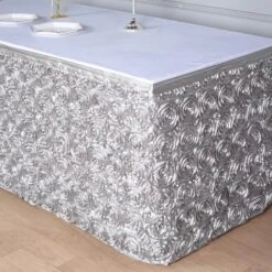 21FT Rosette Table Skirt 39 21FT Rosette Table Skirt -Home Decor Promotional Store SKT 01 SILV 21 D10.progressive b8a1806e 1523 4f56 9a77 a0db87fa1d53