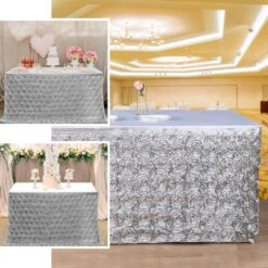 21FT Rosette Table Skirt 22 21FT Rosette Table Skirt -Home Decor Promotional Store SKT 01 SILV EBC2.progressive 5580d69c b79d 4918 b2c0 a4b8e7412e0d
