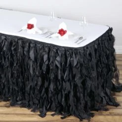 14FT Curly Willow Taffeta Table Skirt -Home Decor Promotional Store SKT 03 003 14 02