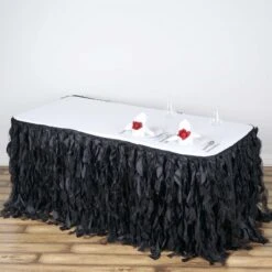 17FT Curly Willow Taffeta Table Skirt 27 17FT Curly Willow Taffeta Table Skirt -Home Decor Promotional Store SKT 03 003 21 02