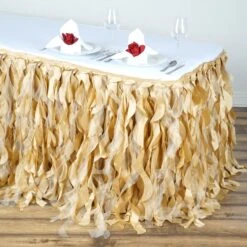 17FT Curly Willow Taffeta Table Skirt 35 17FT Curly Willow Taffeta Table Skirt -Home Decor Promotional Store SKT 03 007 17 02