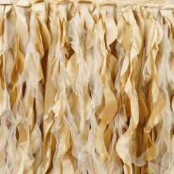 21FT Curly Willow Taffeta Table Skirt -Home Decor Promotional Store SKT 03 007 21 D01