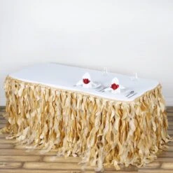 21FT Curly Willow Taffeta Table Skirt -Home Decor Promotional Store SKT 03 007 21 02