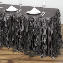 17FT Curly Willow Taffeta Table Skirt 36 17FT Curly Willow Taffeta Table Skirt -Home Decor Promotional Store SKT 03 044 17 D01