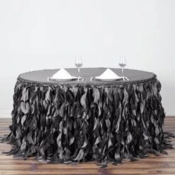 17FT Curly Willow Taffeta Table Skirt 37 17FT Curly Willow Taffeta Table Skirt -Home Decor Promotional Store SKT 03 044 17 D02