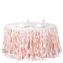 21FT Curly Willow Taffeta Table Skirt -Home Decor Promotional Store SKT 03 046 21 99