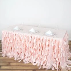 21FT Curly Willow Taffeta Table Skirt -Home Decor Promotional Store SKT 03 046 21 01