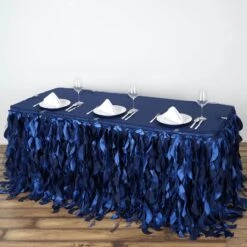 21FT Curly Willow Taffeta Table Skirt