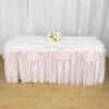 21FT Pleated Satin Double Drape Table Skirt