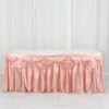 14FT Pleated Satin Double Drape Table Skirt
