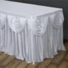 17FT Pleated Satin Double Drape Table Skirt