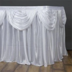 21FT Pleated Satin Double Drape Table Skirt -Home Decor Promotional Store SKT 06 WHT 21.progressive b410a6ee fec2 4990 89d5 a1870e95220a