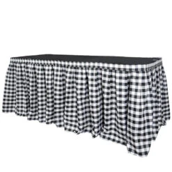 Checkered Table Skirt | 14FT | Buffalo Plaid Gingham Polyester Table Skirts 20 Checkered Table Skirt | 14FT | Buffalo Plaid Gingham Polyester Table Skirts -Home Decor Promotional Store SKT CHK BLK 14 01 760x760 989fb8b4 a3c9 4065 9198 fc5a293d67bb