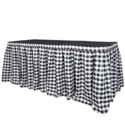 Checkered Table Skirt | 21FT | Buffalo Plaid Gingham Polyester Table Skirts 18 Checkered Table Skirt | 21FT | Buffalo Plaid Gingham Polyester Table Skirts -Home Decor Promotional Store SKT CHK BLK 14 01 grande.progressive 4e70be04 e1f7 4b61 b6cc 13574fdf283a
