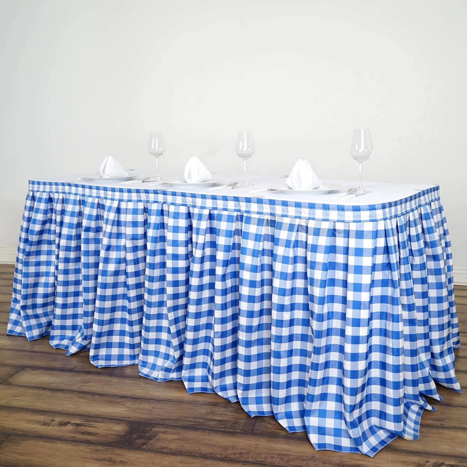 Checkered Table Skirt | 14FT | Buffalo Plaid Gingham Polyester Table Skirts 10 Checkered Table Skirt | 14FT | Buffalo Plaid Gingham Polyester Table Skirts - Image 10