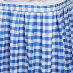 Checkered Table Skirt | 21FT | Buffalo Plaid Gingham Polyester Table Skirts 17 Checkered Table Skirt | 21FT | Buffalo Plaid Gingham Polyester Table Skirts -Home Decor Promotional Store SKT CHK BLUE 21 D02.progressive 37a78f4a c0e0 4d7b 8016 21071cd79b1d