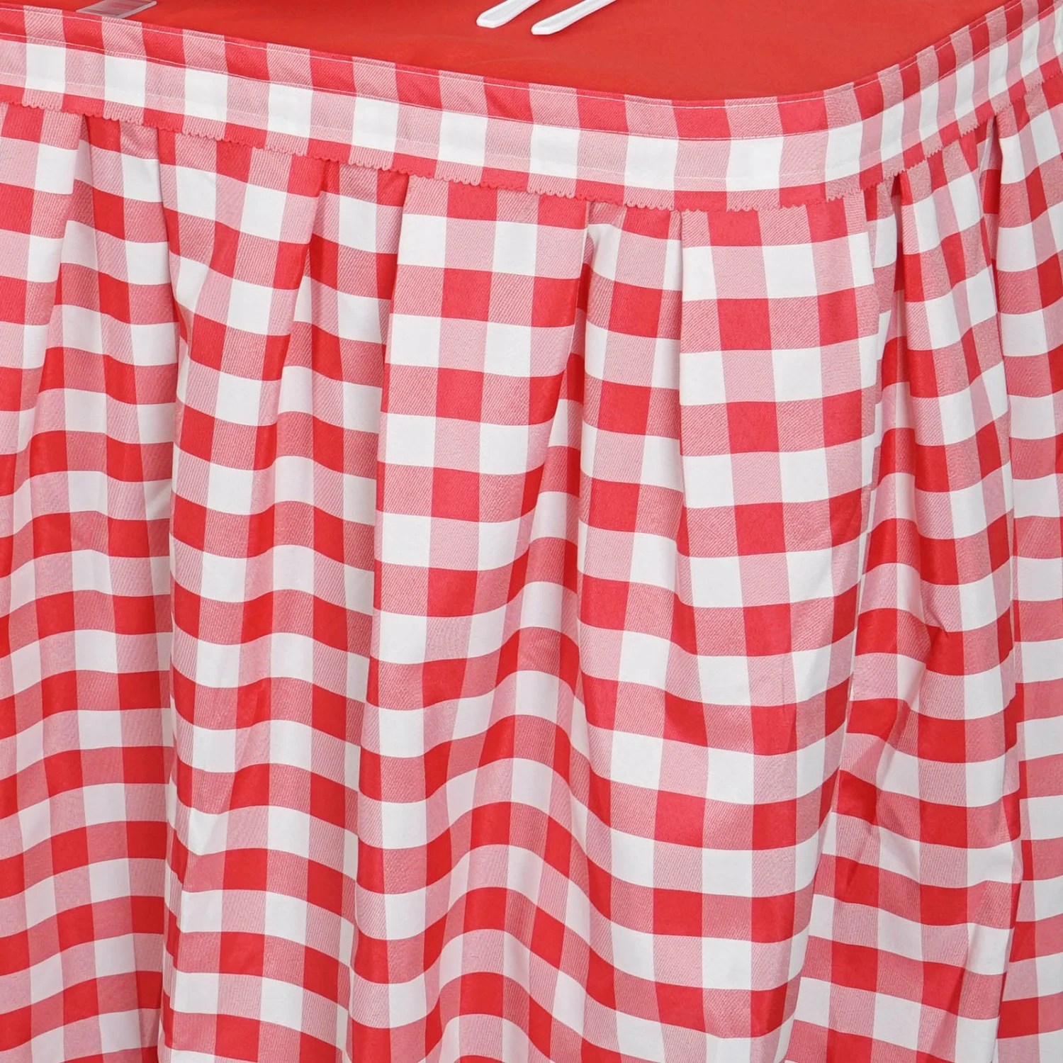 Checkered Table Skirt | 21FT | Buffalo Plaid Gingham Polyester Table Skirts 13 Checkered Table Skirt | 21FT | Buffalo Plaid Gingham Polyester Table Skirts - Image 13