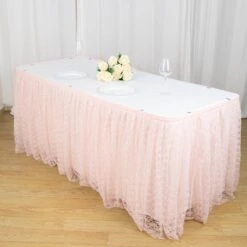 14FT Premium Pleated Lace Table Skirt 24 14FT Premium Pleated Lace Table Skirt -Home Decor Promotional Store SKT LACE 046 14 01 d1b0bcf0 31f7 4c96 a054 029ae8f818a6