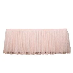 17FT Premium Pleated Lace Table Skirt 28 17FT Premium Pleated Lace Table Skirt -Home Decor Promotional Store SKT LACE 046 17 99