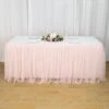 17FT Premium Pleated Lace Table Skirt