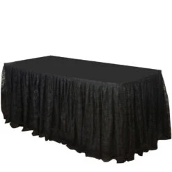 17FT Premium Pleated Lace Table Skirt 25 17FT Premium Pleated Lace Table Skirt -Home Decor Promotional Store SKT LACE BLK 14 760x760 0fde1386 5edc 48d5 95a4 2b44ee70a2f2