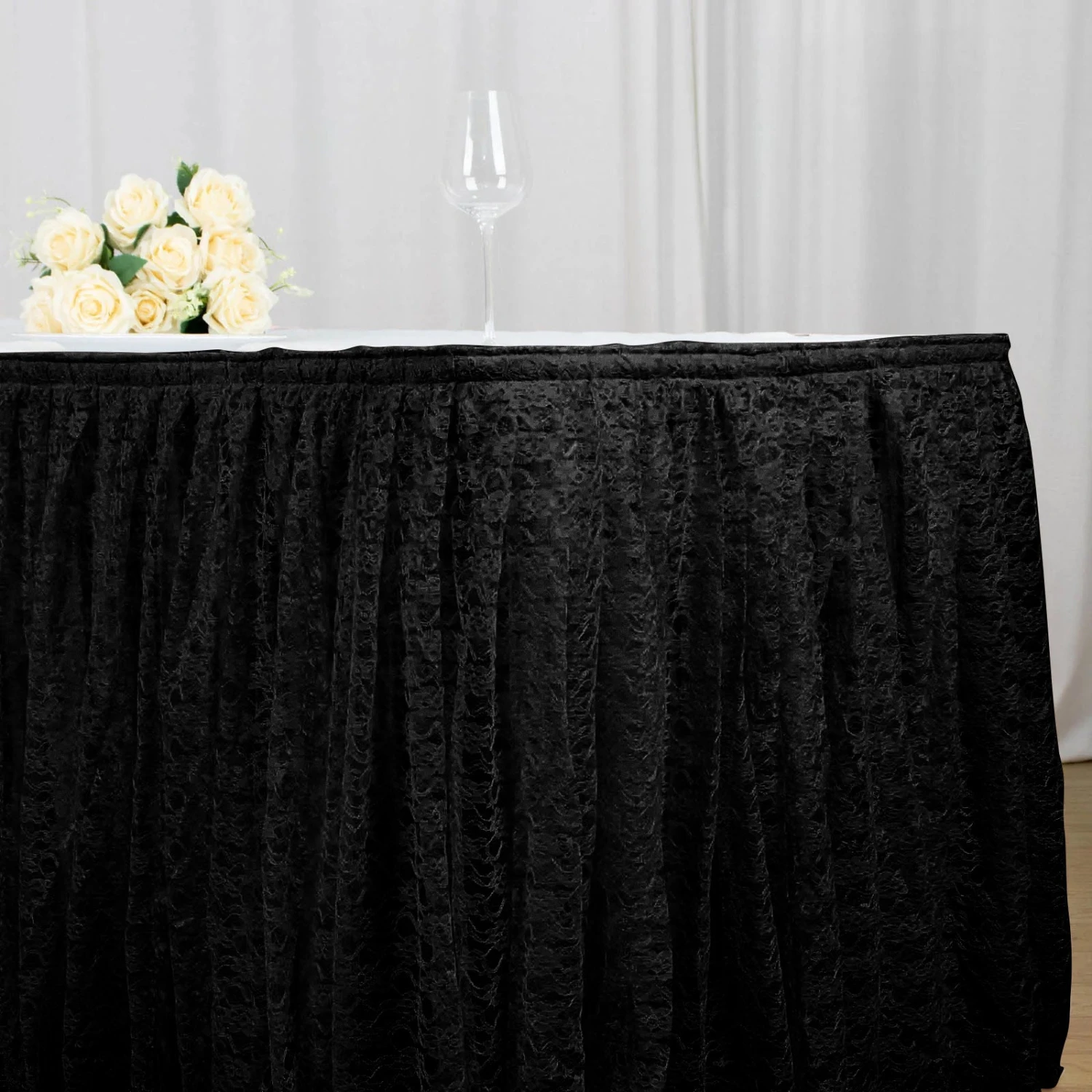 14FT Premium Pleated Lace Table Skirt 14 14FT Premium Pleated Lace Table Skirt - Image 14