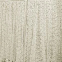 14FT Premium Pleated Lace Table Skirt 23 14FT Premium Pleated Lace Table Skirt -Home Decor Promotional Store SKT LACE IVR 14 D05