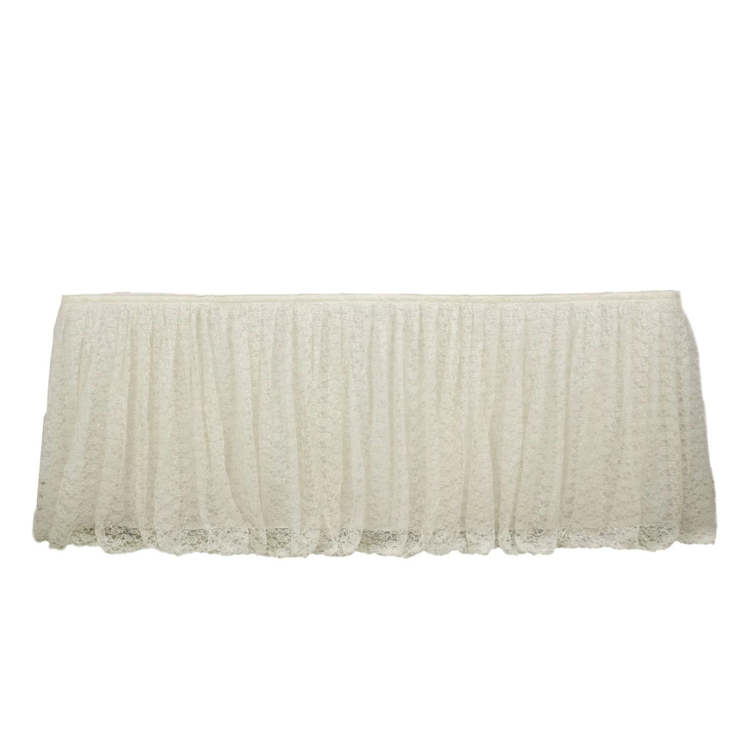 17FT Premium Pleated Lace Table Skirt 14 17FT Premium Pleated Lace Table Skirt - Image 14