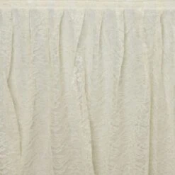 21FT Premium Lace Table Skirt, Pleated Vintage Table Drape -Home Decor Promotional Store SKT LACE IVR 21 D01 6e6c01c3 7c6e 4905 9cac 9ff53ec3e463