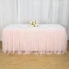21FT Premium Lace Table Skirt, Pleated Vintage Table Drape
