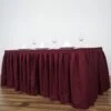 17FT Pleated Polyester Table Skirt, Banquet Folding Table Skirt
