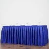 21FT Pleated Polyester Table Skirt, Banquet Folding Table Skirt