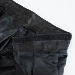 17FT Satin Table Skirt, Glossy Pleated Table Drape -Home Decor Promotional Store SKT STN BLK 14 D03