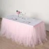 17 FT - 4 Layer Tulle Tutu Pleated Table Skirts