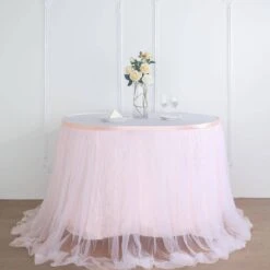 14FT Extra Long 48" Two Layered Tulle & Satin Table Skirt -Home Decor Promotional Store SKT T04 WHT 046 14 D09.progressive b84f6d5e bc59 48b1 bc42 87ccaa33dade