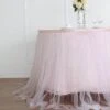 21FT Extra Long 48" Two Layered Tulle & Satin Table Skirt