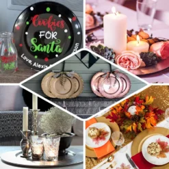 6 Pack Round Acrylic Plastic Charger Plates, Dinner Table Decor 13" 18 6 Pack Round Acrylic Plastic Charger Plates, Dinner Table Decor 13" -Home Decor Promotional Store SfPX0 Kw