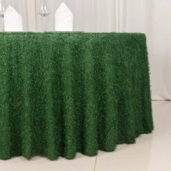 120" Fringe Shag Polyester Round Tablecloth -Home Decor Promotional Store Shag Minky Polyester Round Tablecloth