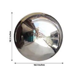 Silver Stainless Steel Gazing Globe Mirror Ball, Reflective Shiny Hollow Garden Spheres 39 Silver Stainless Steel Gazing Globe Mirror Ball, Reflective Shiny Hollow Garden Spheres -Home Decor Promotional Store Silver Stainless Steel Gazing Globe Mirror Ball 11