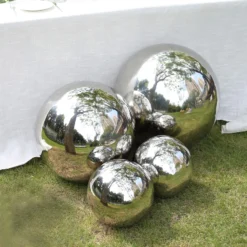 Silver Stainless Steel Gazing Globe Mirror Ball, Reflective Shiny Hollow Garden Spheres 24 Silver Stainless Steel Gazing Globe Mirror Ball, Reflective Shiny Hollow Garden Spheres -Home Decor Promotional Store Silver Stainless Steel Gazing Globe Mirror Ball 1 d9b5ee0e 59b1 48be 8825 13e5a5a78664